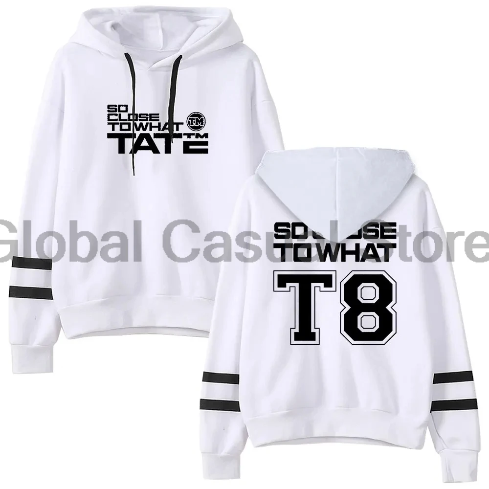 Tate McRae So Close To What Merch SC2W Hoodie Pocketless Parallel Bars Sleeve Streetwear Men Women Hooded Sweatshirt