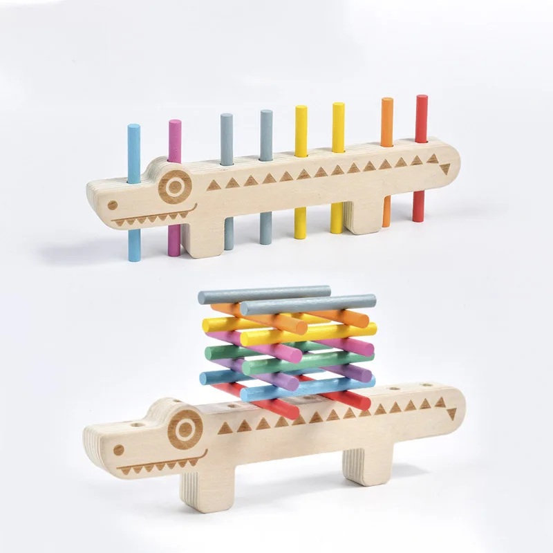 Montessori Wooden Toy Color Matching Games Puzzle Learning Set Fine Movement Training Math Educational Toys For Chilren Kids