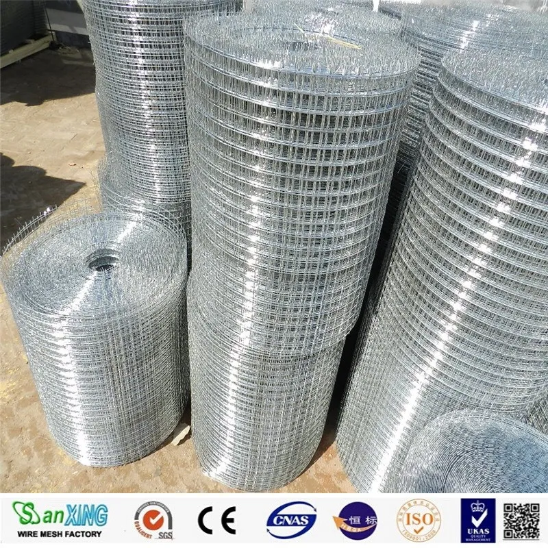 Customized 15GA Galvanized Welded Wire Mesh Fence Roll 6x50ft Chicken Runs Dog Kennels Garden Plant Protection 2x4in Hole Steel