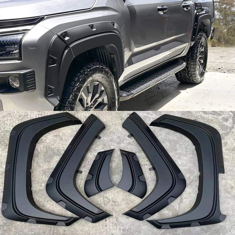 

Rivet Style For Mitsubishi L200 Triton 2024 2025 Fender Flares Wheel Arch Mudguards Wheel Eyebrow Mud Flaps