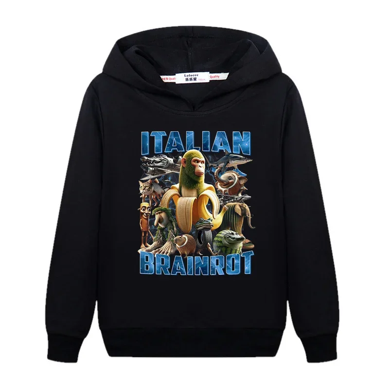 

Italian Brainrot Shimpanzinni banana hoodie children's hoodie casual and comfortable spring and autumn children's hoodie