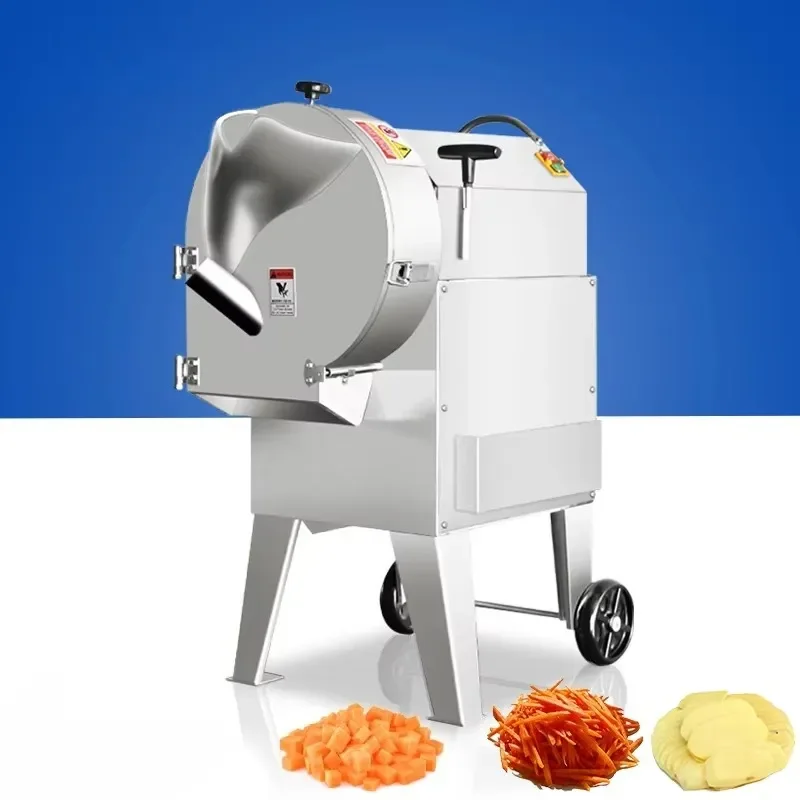 800KG/H Industrial Root Vegetable Cutting Machine; High Capacity Automatic Slice & Dice for Vegetable Processing Plant