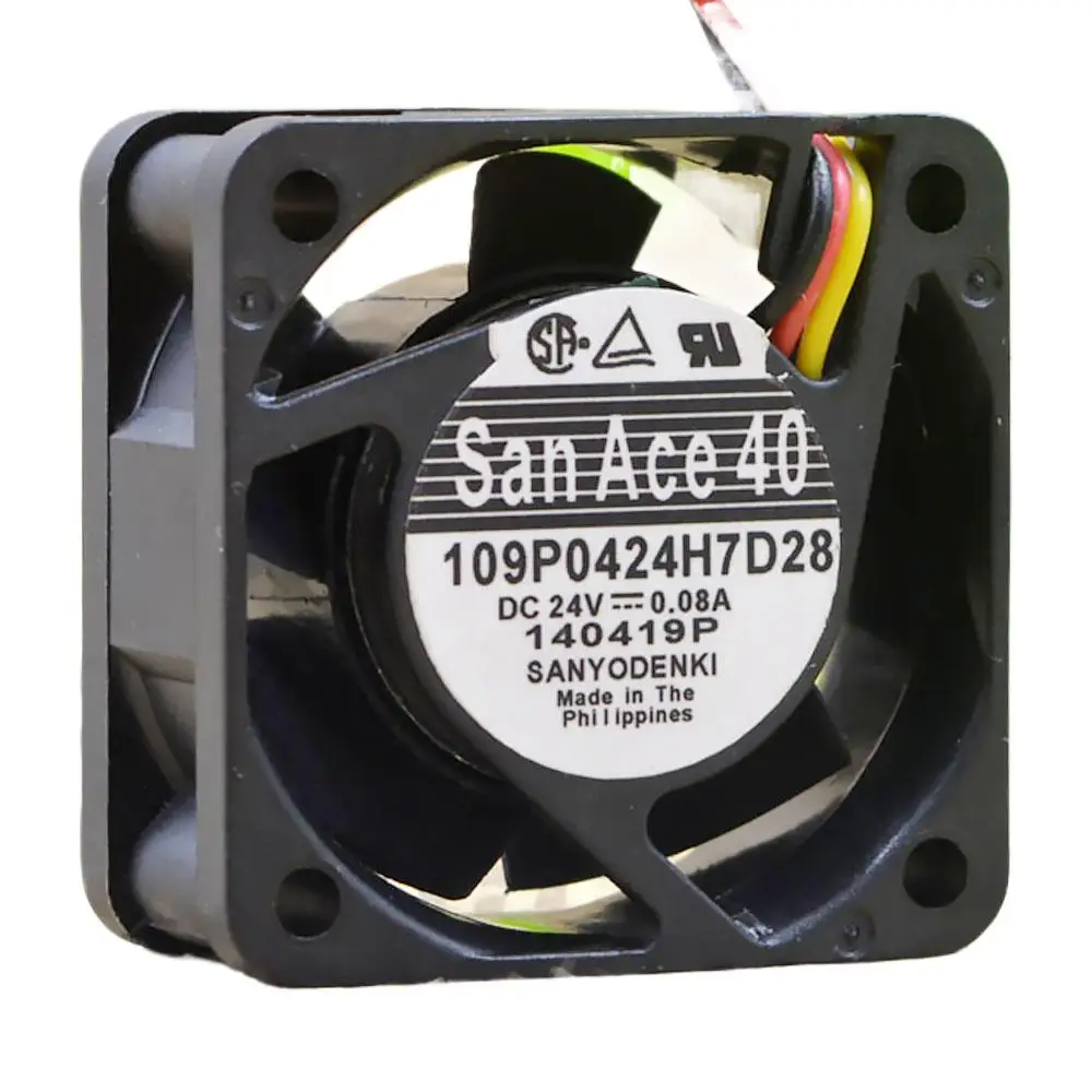 5pcs SANYO 4015 109P0424H7D28 Cooling Server Fans For Fanuc PN: A90L-0001-044139 DC24V 0.08A 4CM Server Fan 5pcs