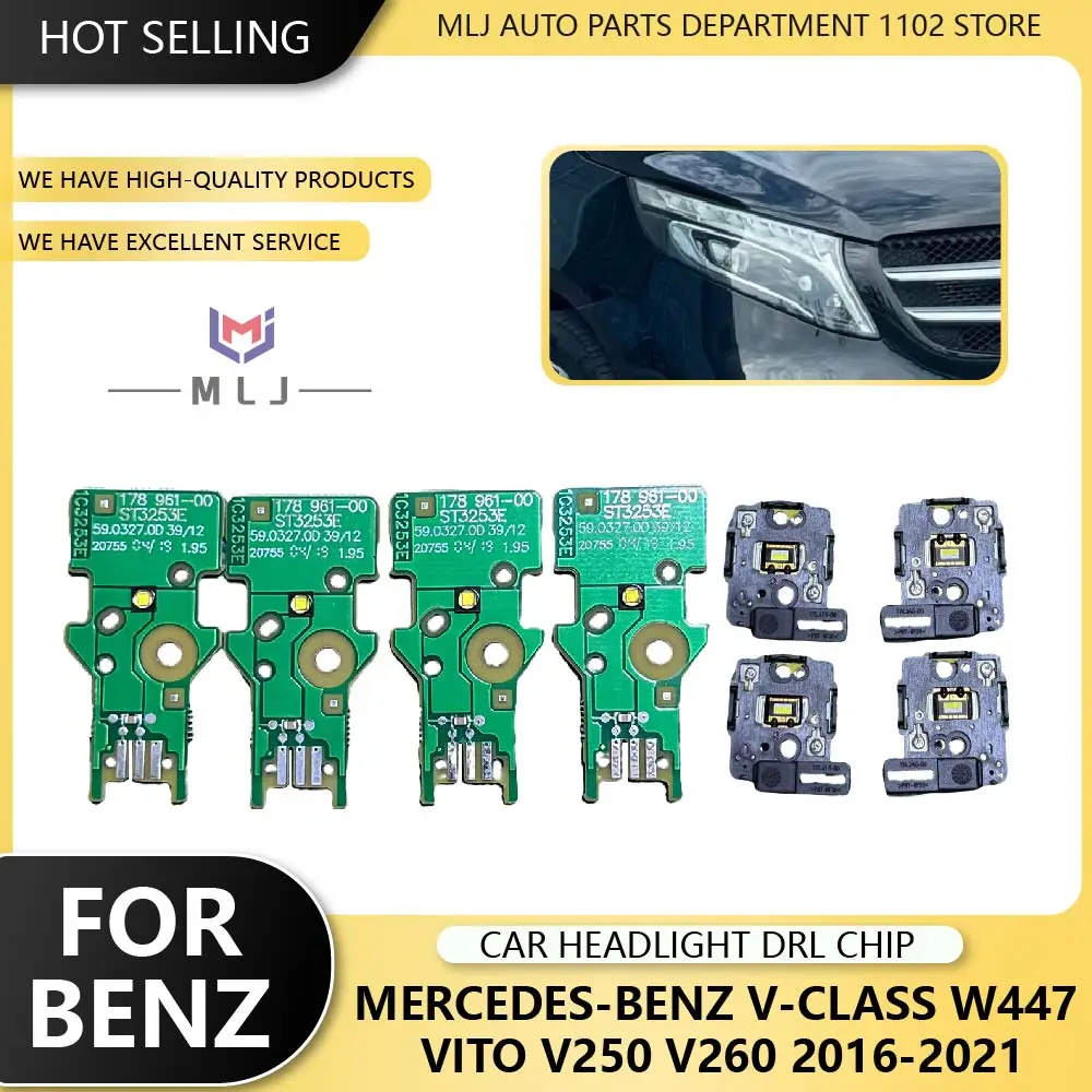 

New For Mercedes-Benz V-Class W447 Vito V250 V260 2016-2021 Car Headlight DRL Chip LED Board White Light Light Source Board Chip