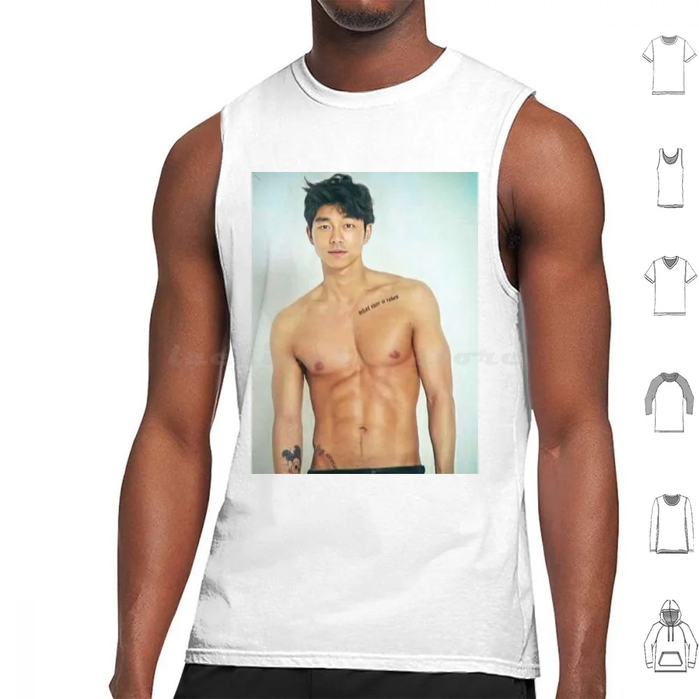 Camisetas sin mangas de algodón con estampado de Gong Yoo, películas de Actor, espectáculos de televisión, cine Kdrama, celebridad, película de Drama coreano caliente