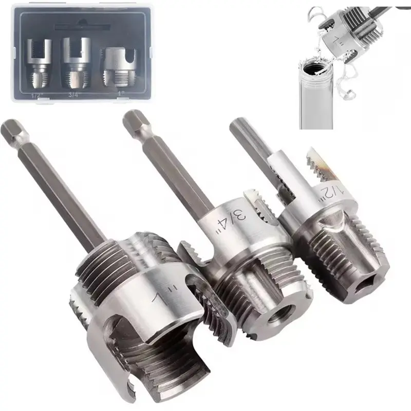 Y50A-PVC Pipe Threading Tool Water Pipe Internal External Thread Tapping Tool Pipe Threading Cutter Electric Drill
