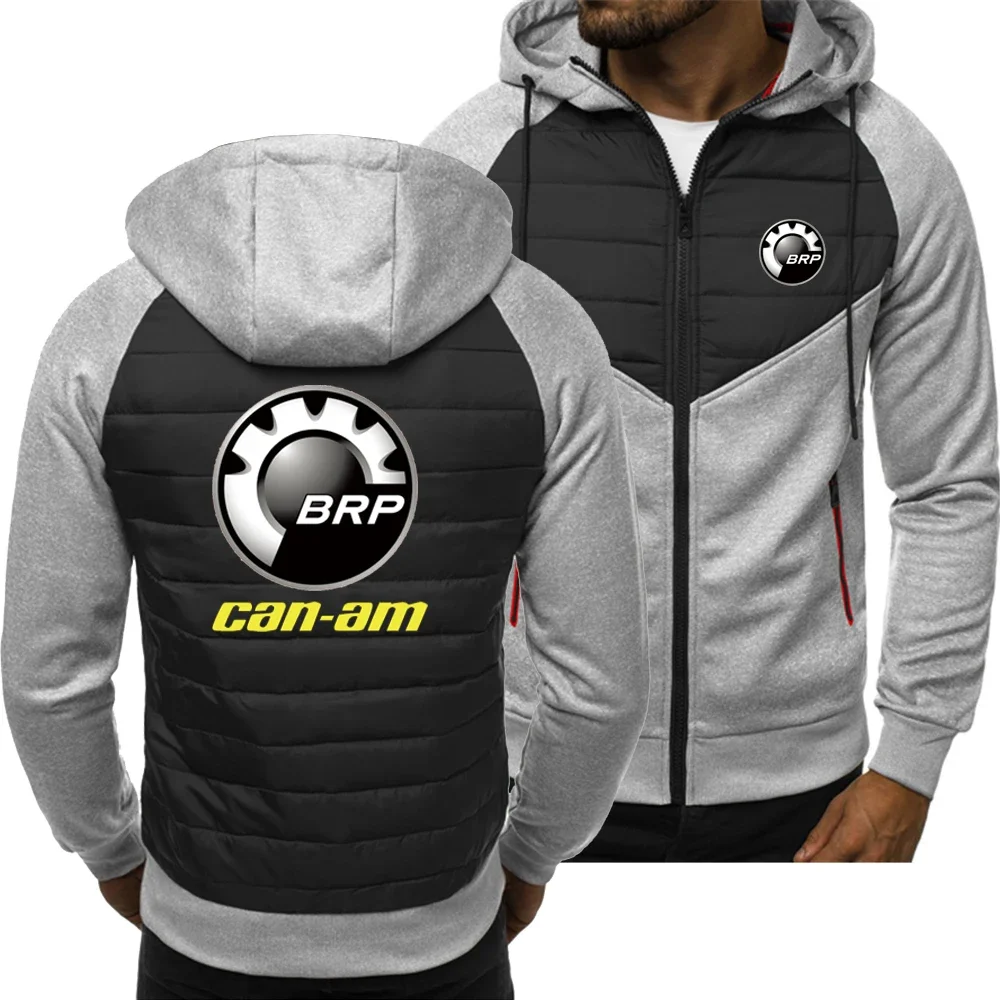 Hoodie Brp Can-am pria, jaket kardigan lengan panjang ritsleting, kaus olahraga kasual Mode Musim Semi dan Gugur 2023