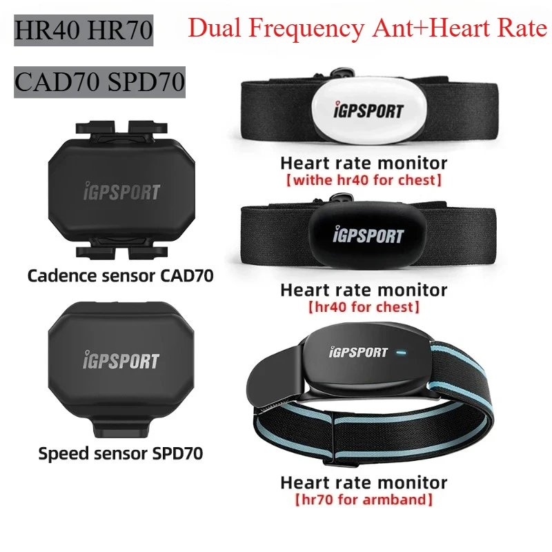 IGPSPORT HR40 HR70 Dual Frequency Ant+Heart Rate Monitor Belt Bluetooth-Compatible Fitness Running Speedometer APP Bike Computer