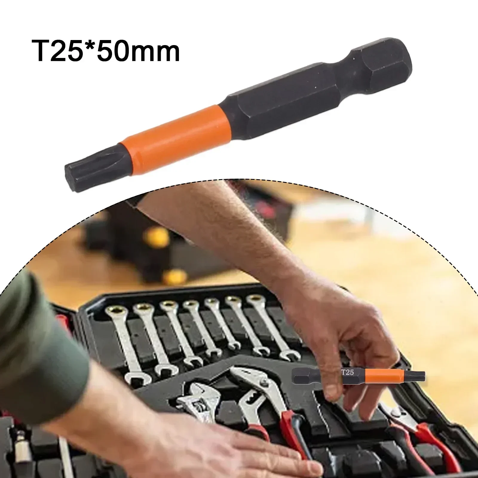 磁気トルクスドライバービット、六角頭、ドリルビット、電動ドライバー、ハンドツール、T10-T40、50mm、1、4 "、T10-T40