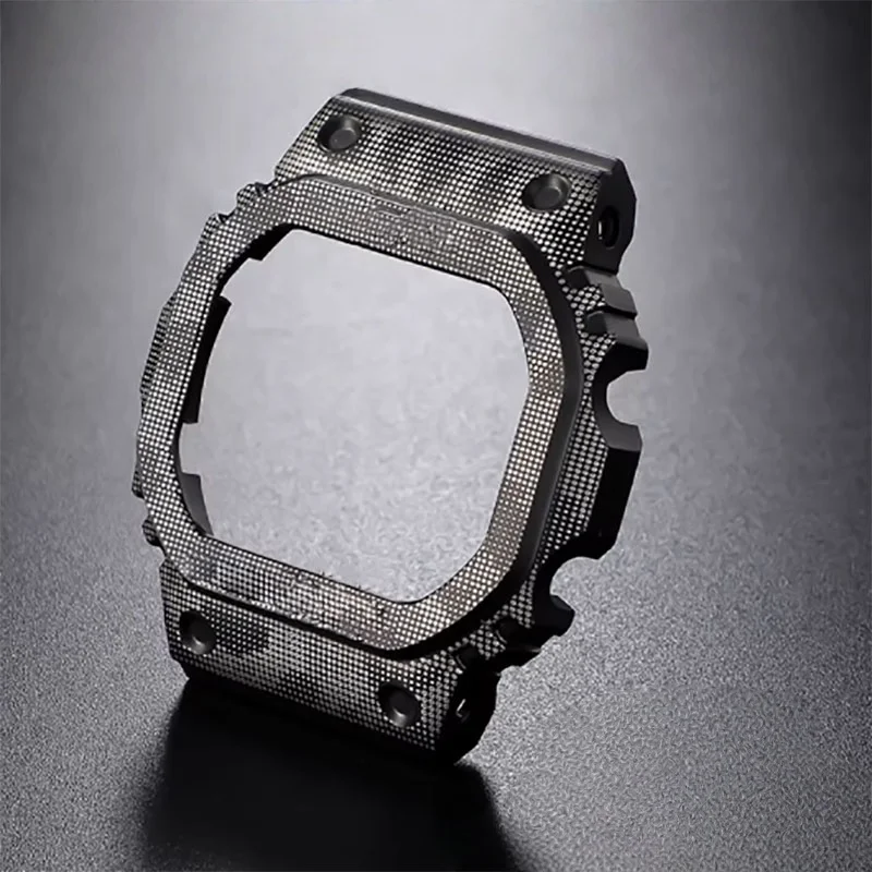 

Комплект для модификации часов Casio DW-5600 GW-B5600 GW-M5610 GM-5600: камуфляжный стальной корпус, ремешок, титановый безель и ремешок для часов.