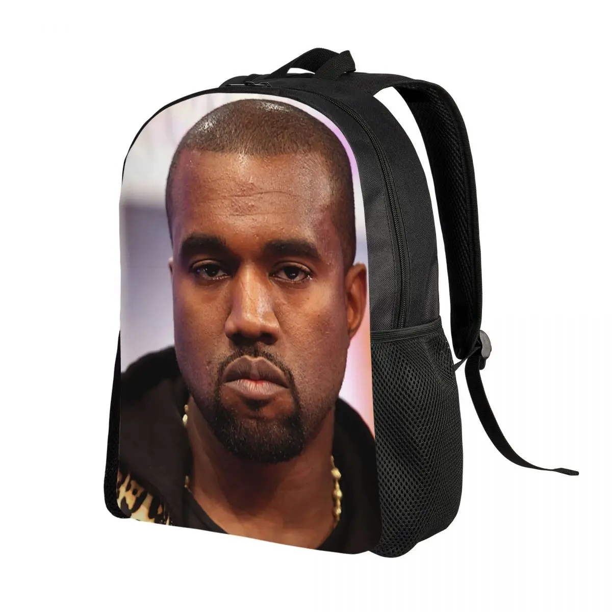 Personalizado Popular Cantor Kanye West Mochilas para Homens e Mulheres, Escola Universitária Estudantes Bookbag, Fits 15 "Laptop Bags