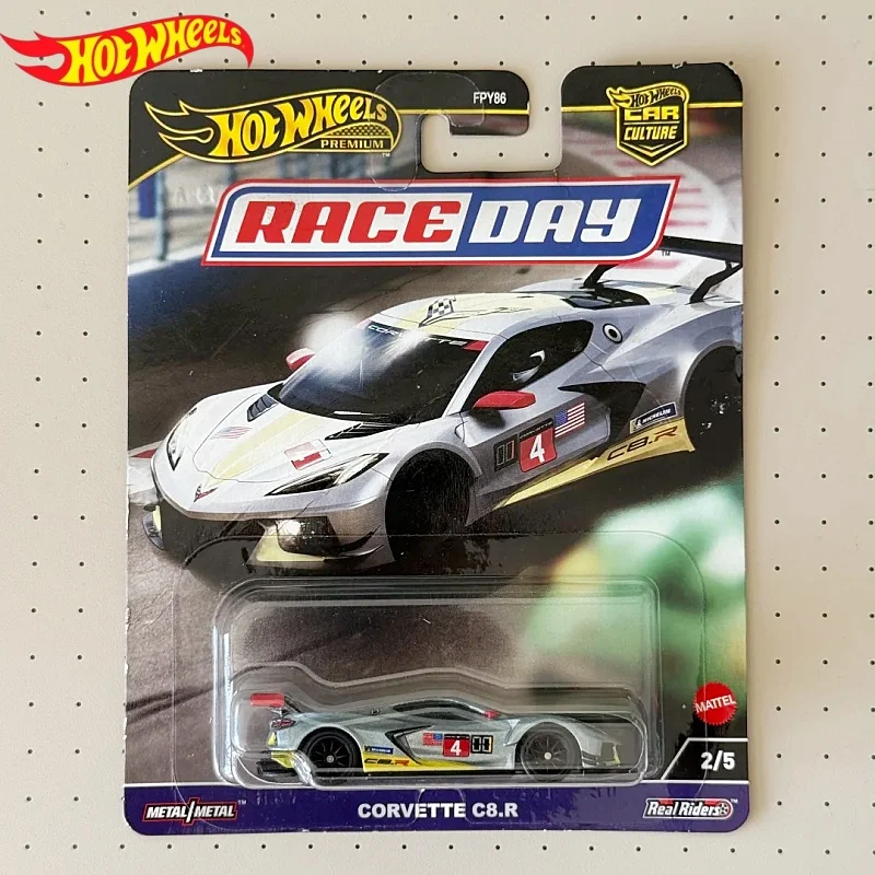 

Коллекционная модель гоночного автомобиля Hot Wheels Premium Corvette C8.R, серия Car Culture Race Day, с металлическим основанием и резиновыми шинами, из сплава, подарок