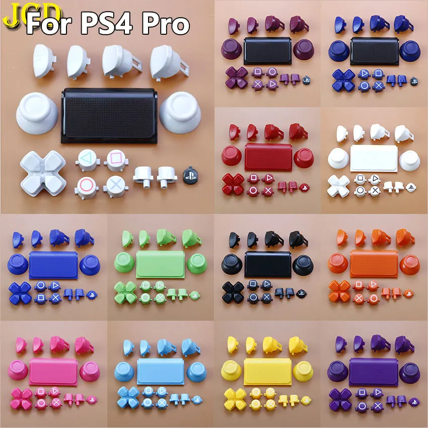 JCD para PS4 Pro Slim JDS-040 controlador de JDM-040 juego completo de botones tapa de Joysticks táctil d-pad R1 L1 R2 L2 tecla de dirección botón ABXY