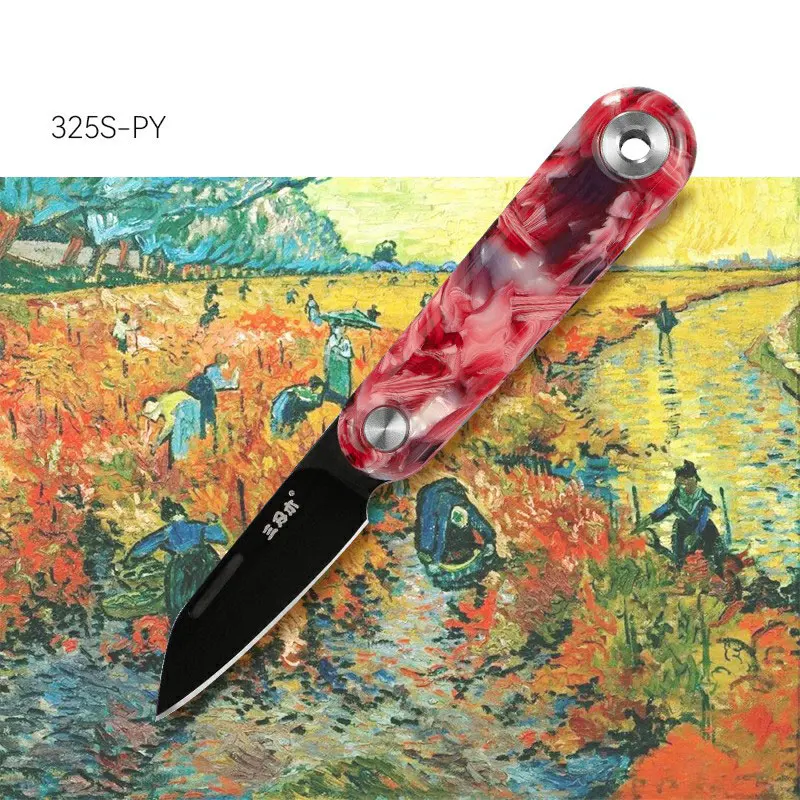 SANRENMU 325S PY/PE جيب سكين للفرد يوميا المنزل مكتب في الهواء الطلق التخييم قطع الفاكهة EDC أداة محمولة 12C27 شفرة السكاكين #4