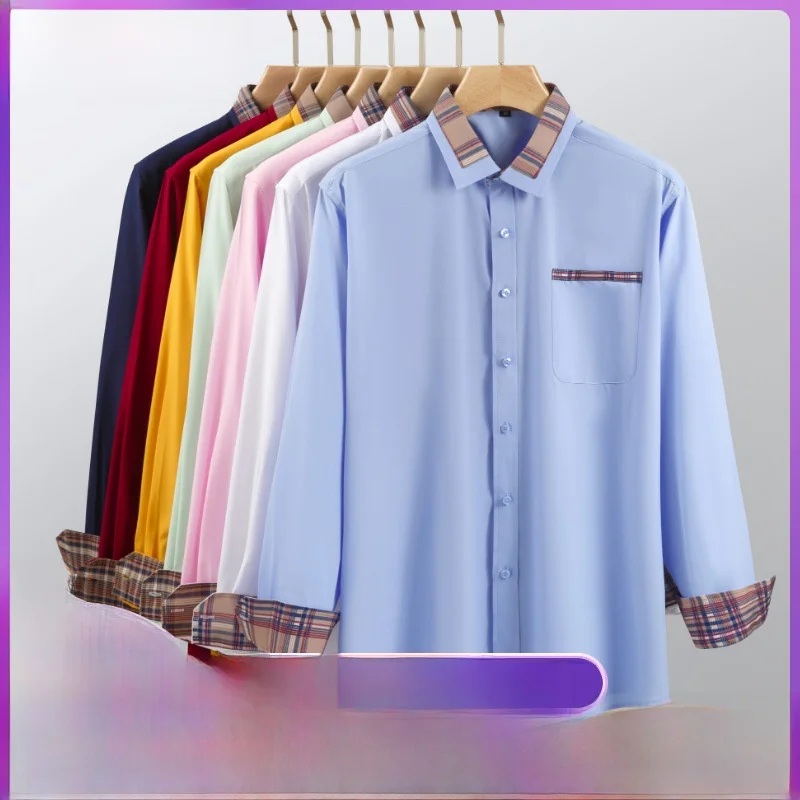 

Мужские длинные Sve irt, большой размер, лоскутный эластичный воротник с цветочным принтом, без глажки, повседневная одежда, всесезонная одежда