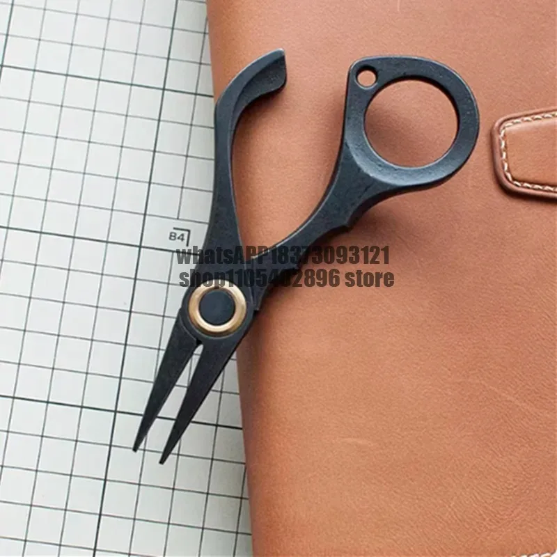QIANYU 3Cr13 Steel Needle Puller Pliers - Slender Nose & Flat Jaw for Hand Stitching Leathercraft, Thread Aid & DIY Sewing Tool