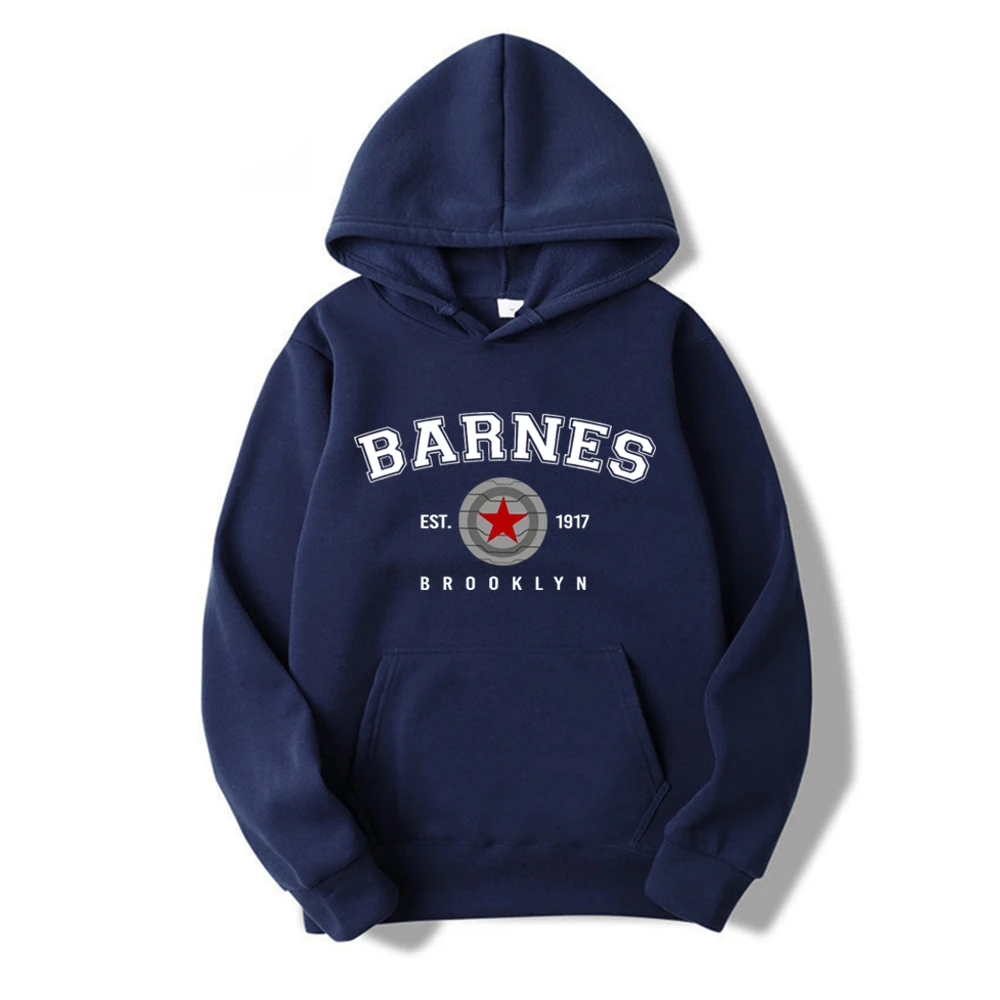 Vintage Barnes 1917 Hoodie Bucky Barnes Winter Soldier Hoodies Women Hooded Sweatshirt Tv Show Inspired Pullovers Superhero Tops