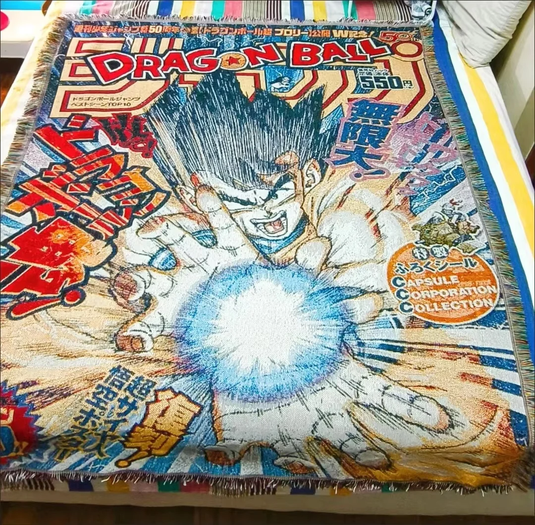 Anime Dragon Ball One Piece Cotton Thread Textile Blanket Casual Blanket Bedhead Blanket Decoration Sofa Cover Decorative Carpet