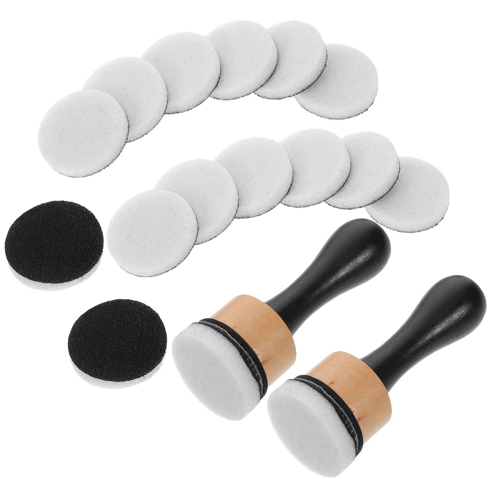 1Set Ink Painting Tool Set for Watercolor Gouache DIY Art Blending Sponges Stencils Stamps Mushroom Head Foam Brushes Hourglass