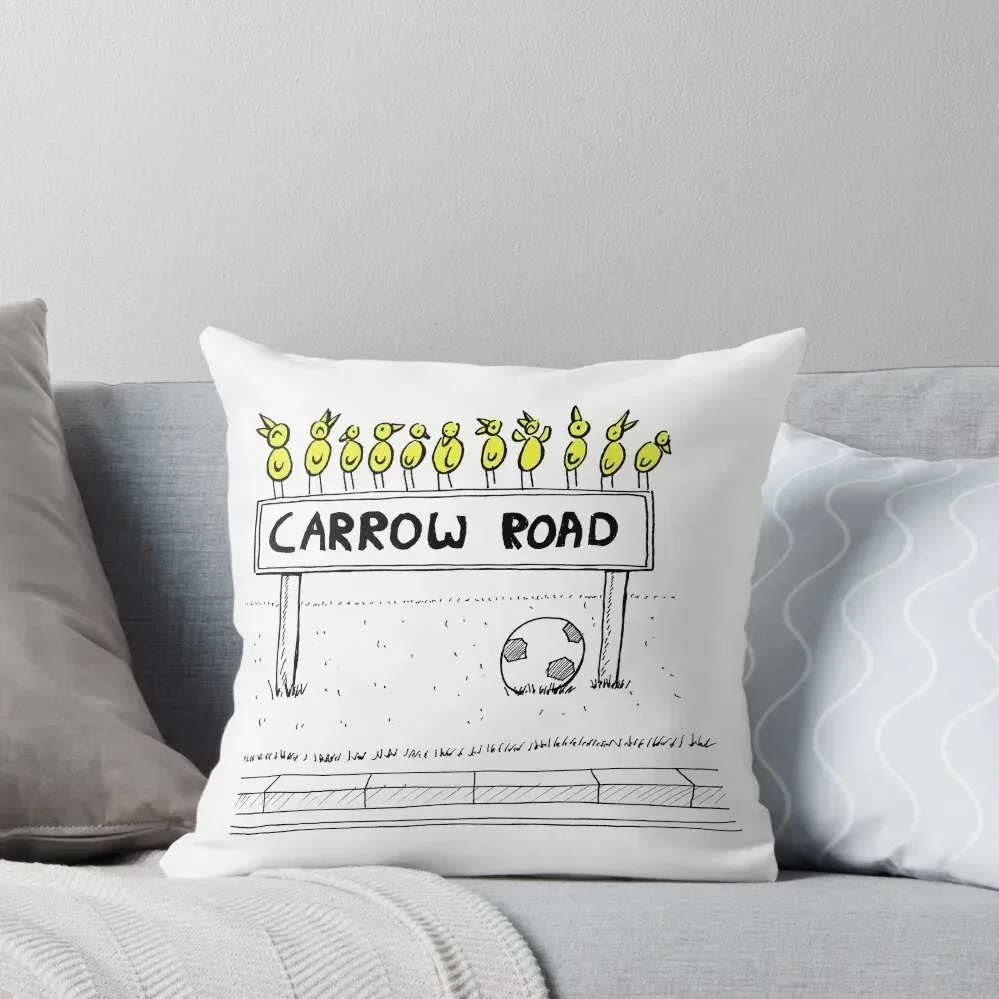 Carrow Road - Canary Cartoon (inspired by Norwich City FC) Throw Pillow Luxury Cushion Cover Cusions Cover pillow