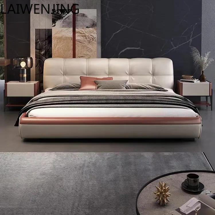 

SGF Italian minimalist leather bed 1.5/1 embedded modern minimalist storage bed