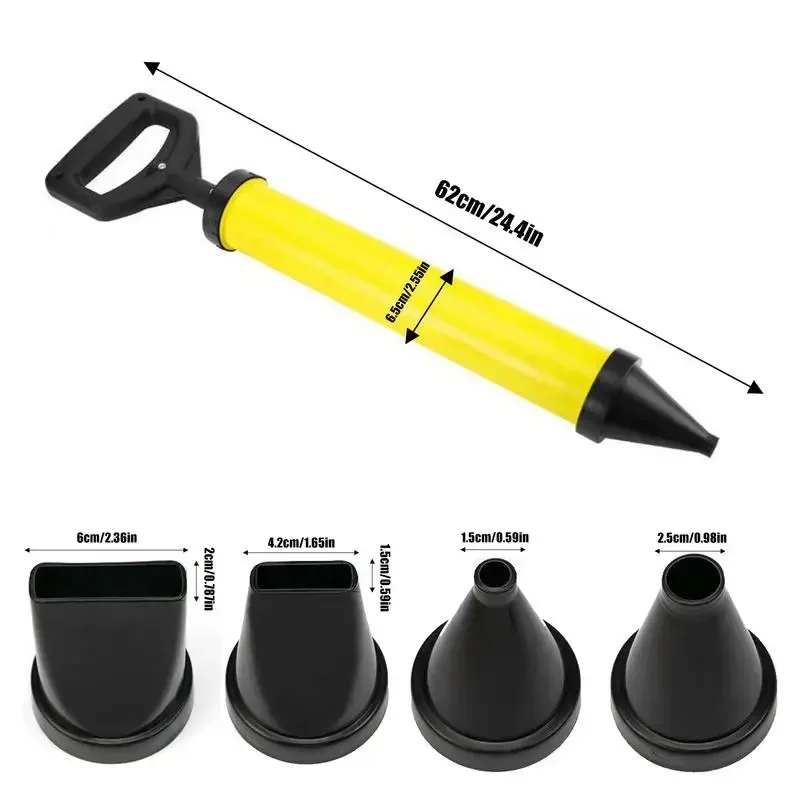 With 4 Nozzles Grouting Mortar Sprayer Grout Filling Tools Caulking Gun Cement Lime Pump Grouting Gun Applicator