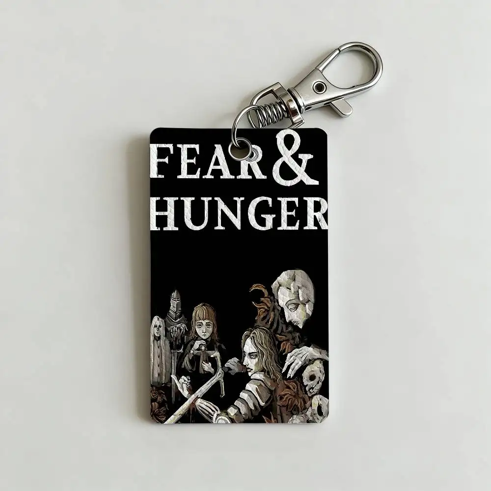 Hot Game Fear and Hunger Card Holder Keychain Badge Holder Card Pass Hang Rope Lariat Lanyard for Key Rings Accessories Gift