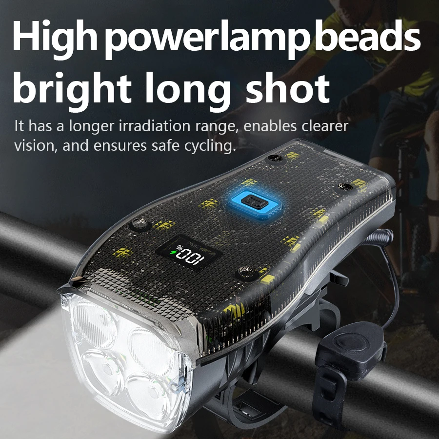 LED Multifunctional Flashlight USB Rechargeable with Speaker Function Waterproof Can Be Used As Bicycle Light Detachable Design