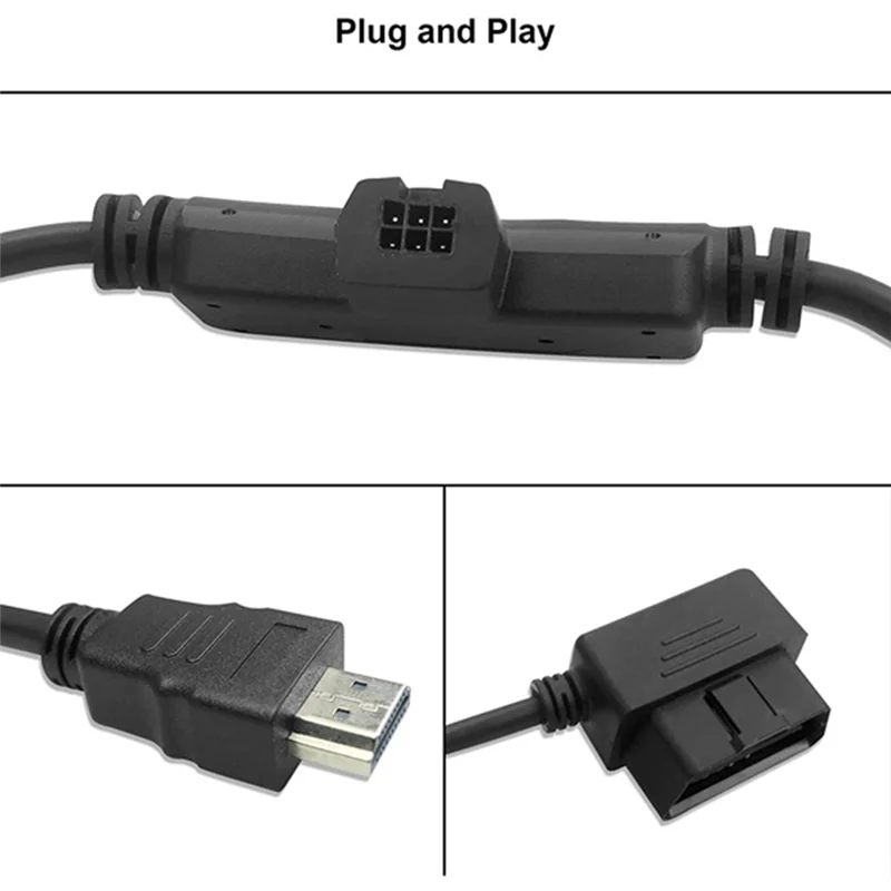 H00008000 for Replacement OBDII to -Compatible Adapter Cable for Edge CS2 CTS2 CTS3 Plug Monitor