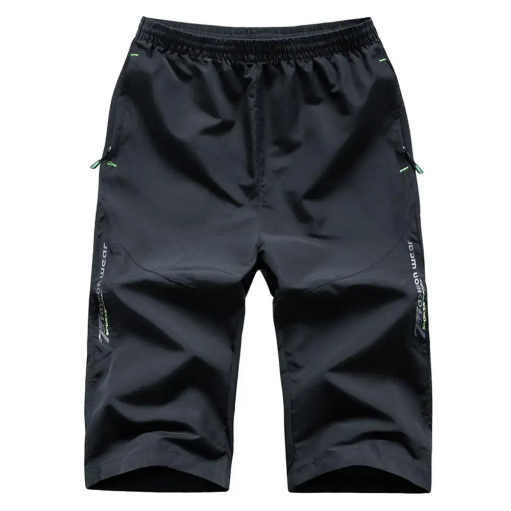 Long Shorts Men Board Quick Dry Zipper Pockets Elastane Bermuda Male Thin Lightweight Stretch Elastic Mens Shorts Summer