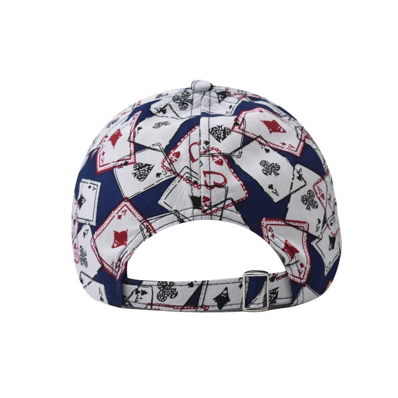 FS Retro Classic Poker Design Baseball Cap For Men Snapback Hip Hop Face Caps 2023 Blue White Cotton Women Hats Gorras Hombre