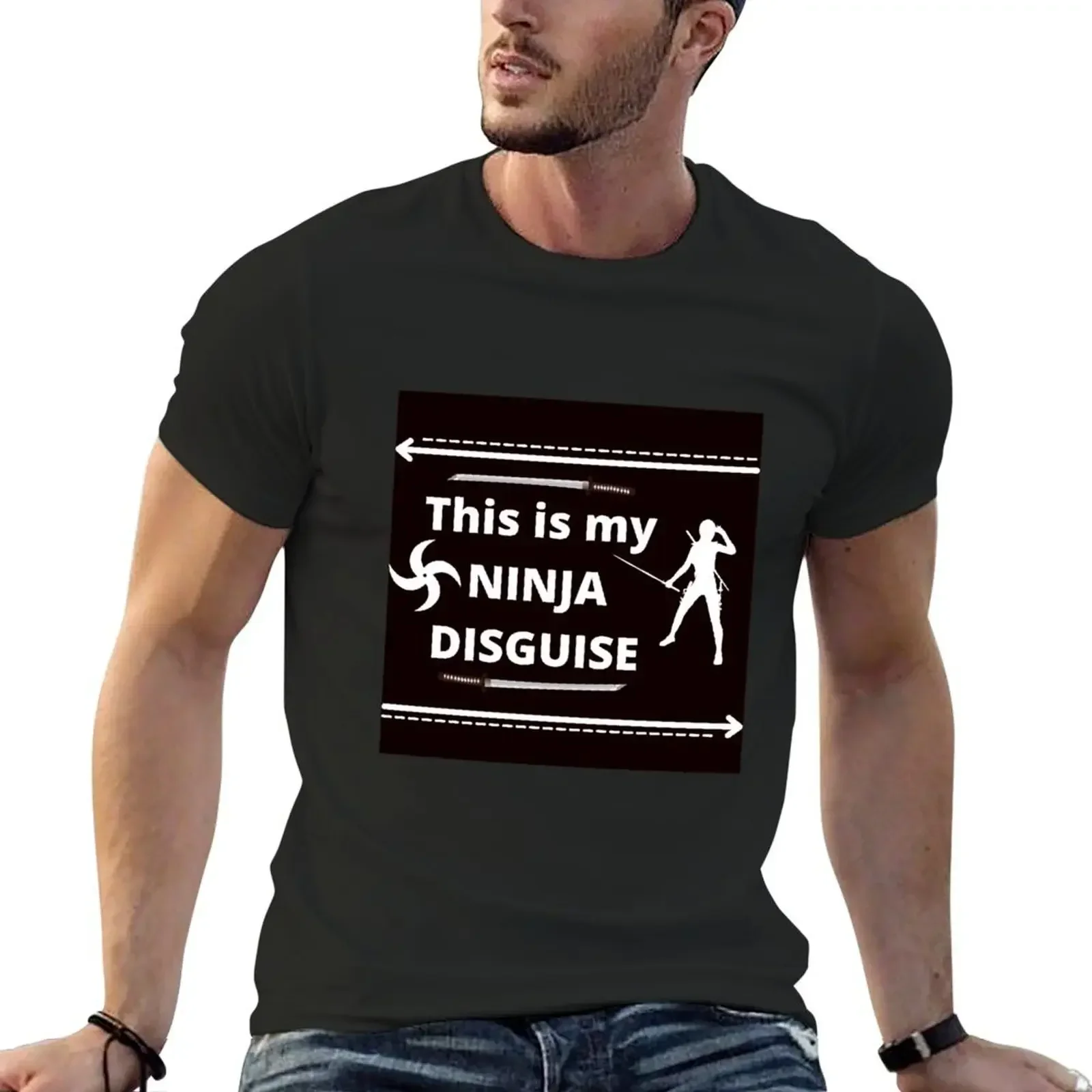 

Mens Ask me about my ninja DISGUISE flip t shirt T-Shirt essential t shirt anime tshirt customizeds Men's t-shirt