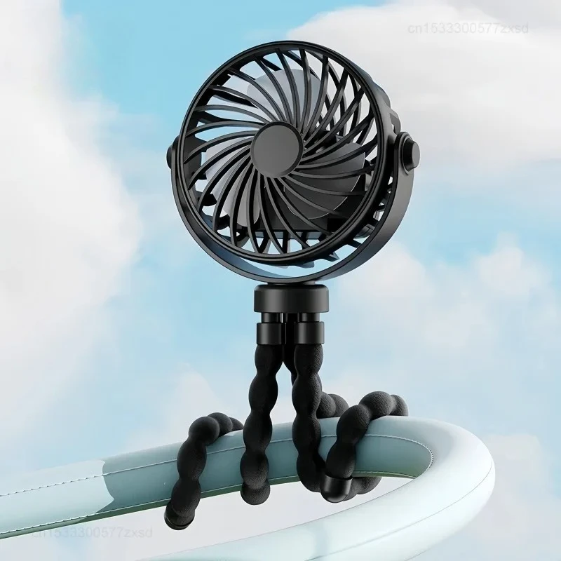 

Портативный складной вентилятор для детской коляски, USB-вентилятор для рабочего стола, тихий мини-вентилятор-осьминог для улицы, многофункциональный, для лета