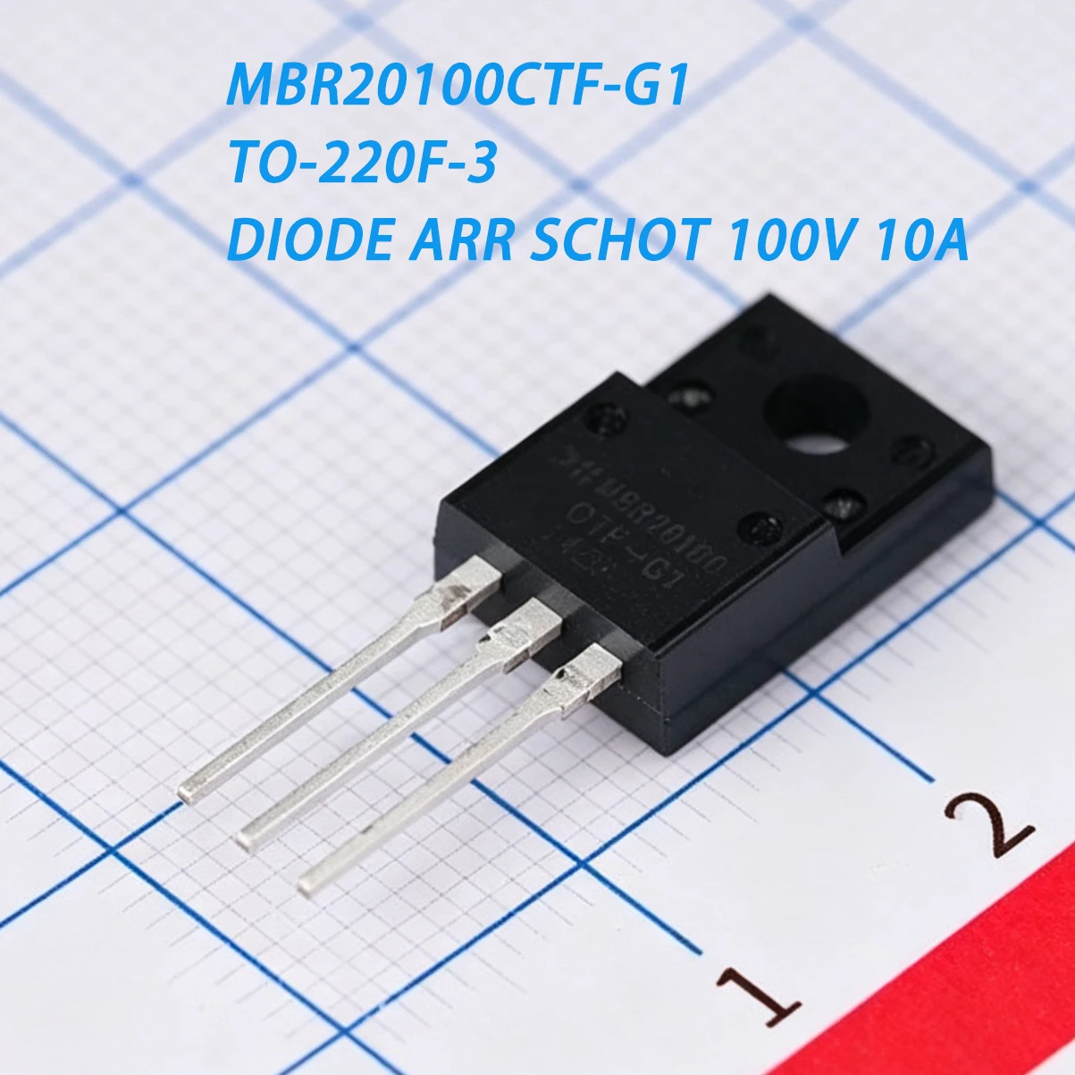10PCS MBR20100CTF-G1 TO-220F-3 1 pair common cathode 850mV@10A 100V 10A DIODE ARR NEW Original Schottky diode MBR20100CTF-G1