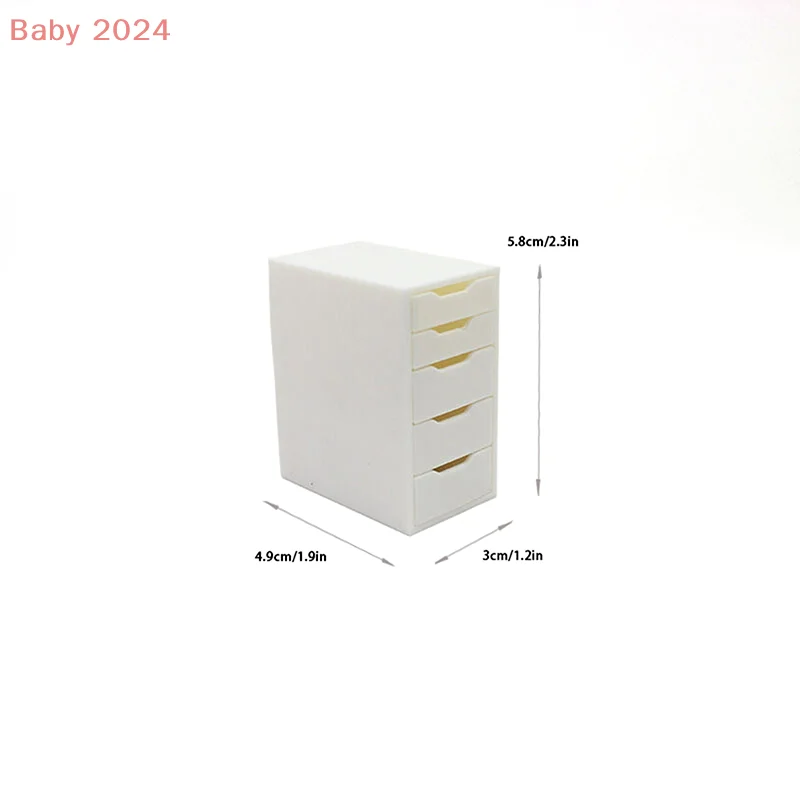 ミニドールハウスの寝室の家具。引き出しベッドサイドキャビネット、棚、食器棚おもちゃモデル