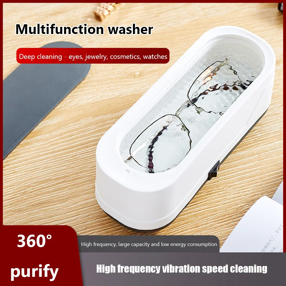 Plastic Vibration Wash Cleaner Multipurpose Ultrasonic Cleaner Washer Portable Electric Simple Operation for Everyday Objects