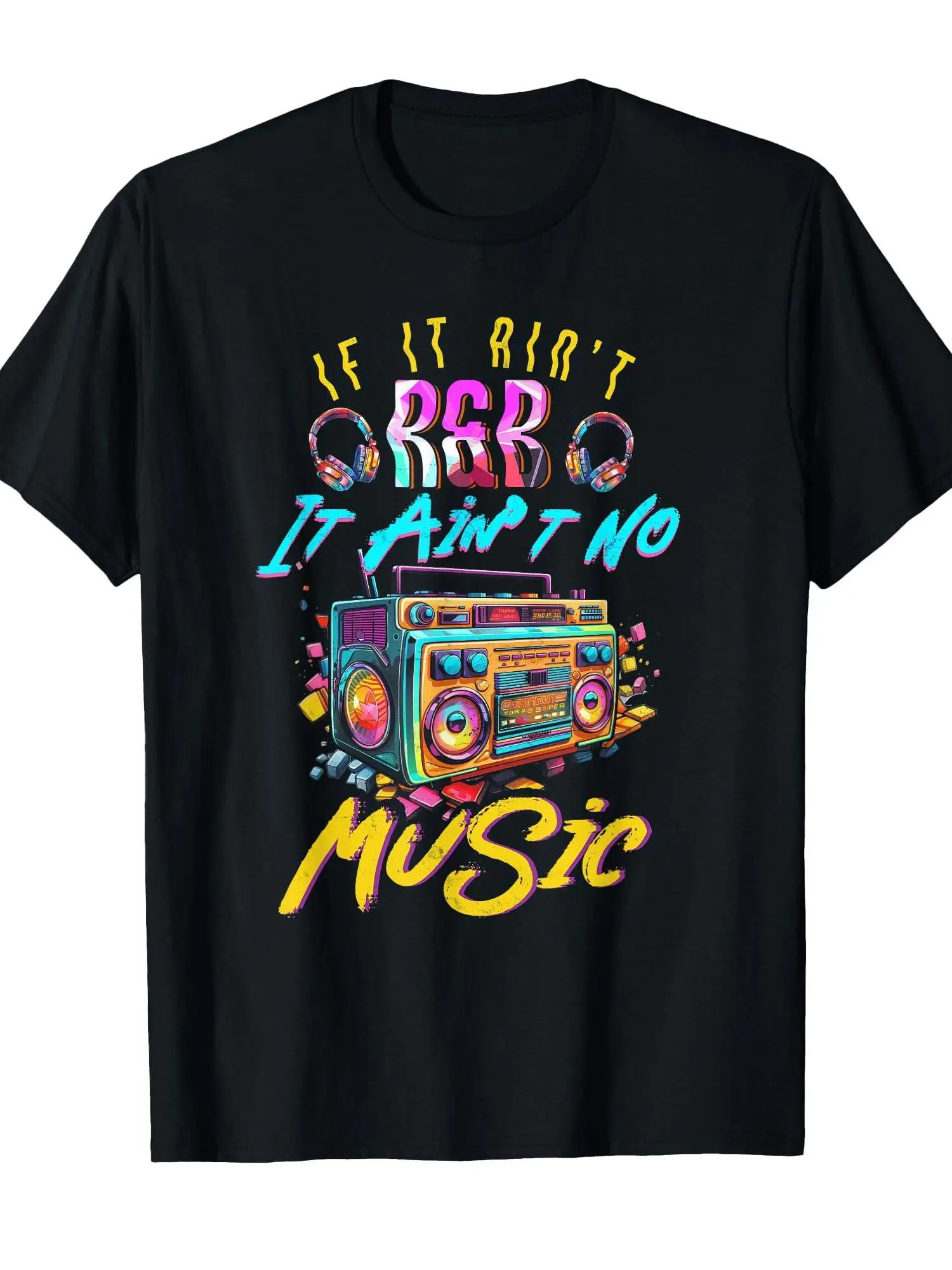 Men's 80s and 90s Retro Graffiti T-shirt - Retro Hip Hop Street Style 