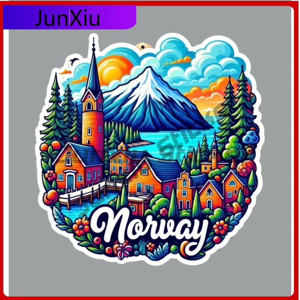 

Norway Travel Sticker Decorative Exterior Accessories Custom Decals Motorcycle Stickers Windshield Guitar Suv Camping Sticker