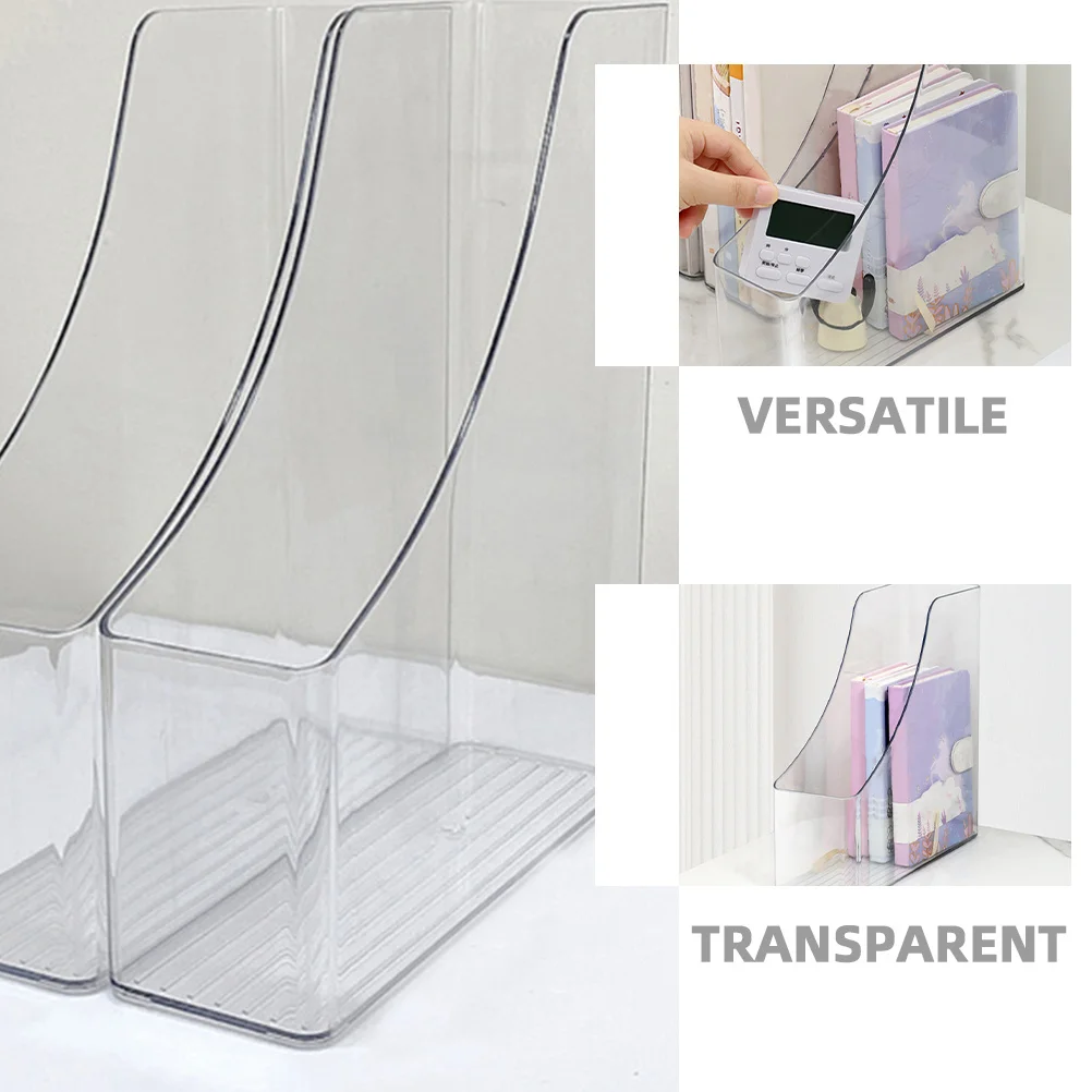 

2 шт. прозрачных настольных органайзеров для файлов, прозрачные подставки для книг для офиса, дома, класса