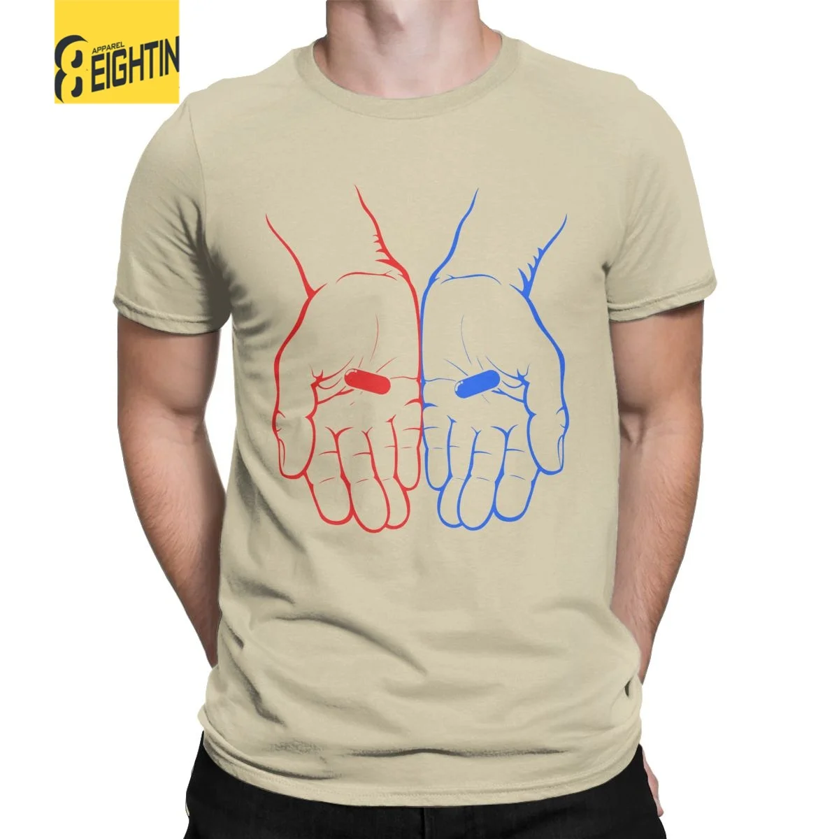Men's T-Shirt Red Pill Or Blue Pill The Matix Unique 100% Cotton Tee Shirt Short Sleeve John Wick T Shirt Crew Neck Clothing