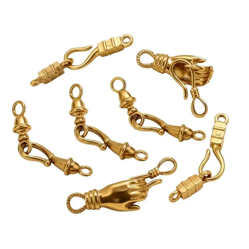 5 Stück, einfach zu verwenden, S-förmige Schließe aus Edelstahl, DIY-Schmuckverbinder, Schnalle für die Herstellung von Armbändern und Fußkettchen. – Detail 5