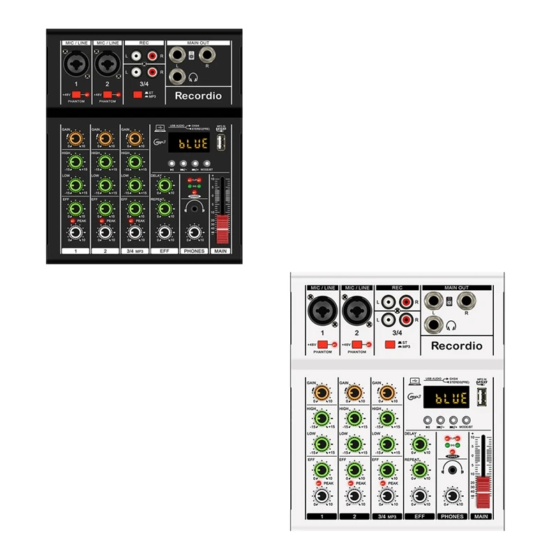 

A16R-GAX-A4 Professional Portable Digital Dj Console With USB Mixer Border Live Singing 4 Channel Audio Mixer