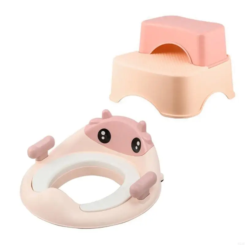 95AE وسادة مقعد المرحاض للأطفال الصغار قابلة للفصل، نسيج بولي يوريثان دافئ، دعم قوي للتجميع السريع #4