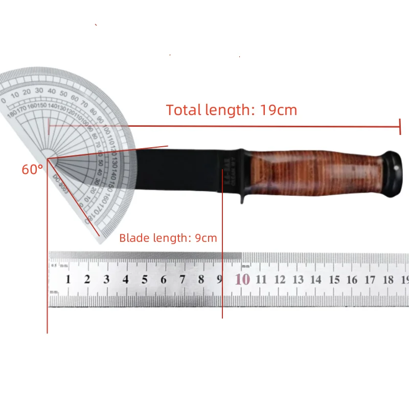 KA-1217 tactical straight saber is a hunting knife equipped by the seals and an emergency tool for camping in the wild
