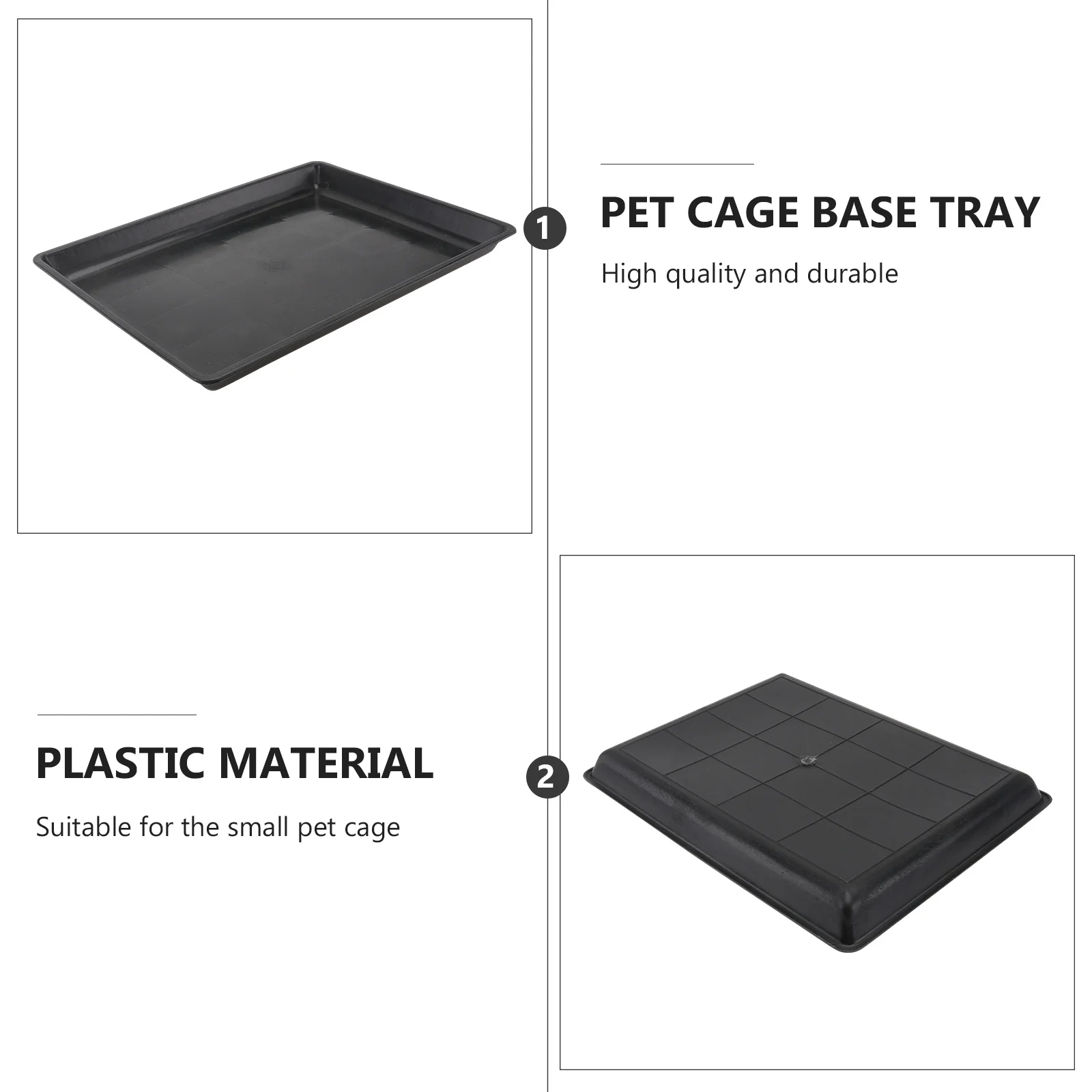 

1Pcs Pet Cage Tray Thickened Waterproof Stain Resistant Smooth Safe Replacement Bedpan for Dog Cat Rabbit Cleaning Supplies