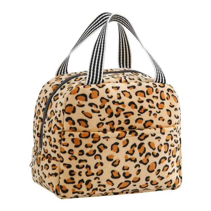 Lunch Sack Animal Print High Capacity Tote High Capacity Insulated Lunch Cooler Bag For Outdoor Picnic School Travel