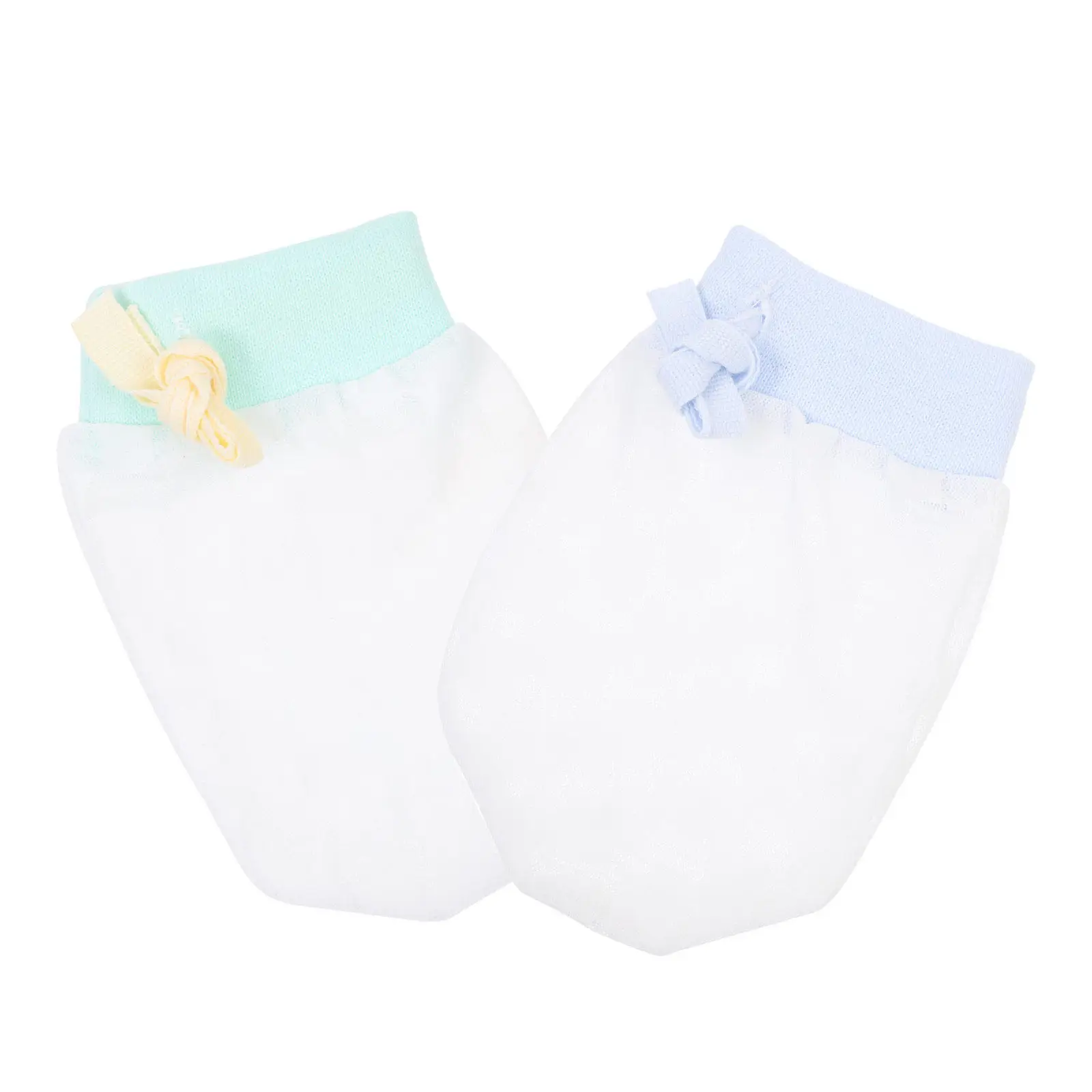 

2Pairs Newborn Scratch Hand Protectors Baby Ice Silk Mittens Anti Scratch Gloves Infant Hand Covers Infant Ice Silk Mitten