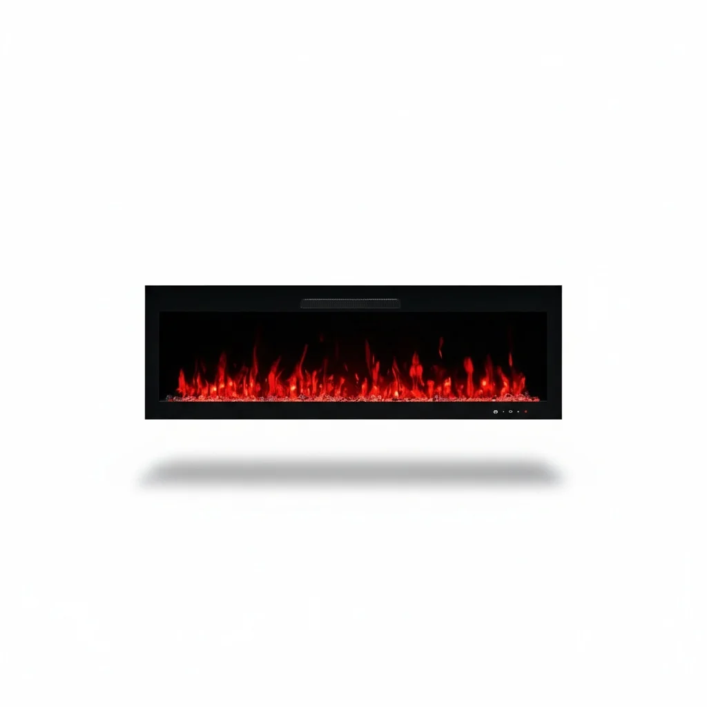 

Electric Fireplace, 1530mm 220V Built-in Space Heater, LED Infrared Remote Control Modern Decorative Wall Heater for Home Hotels