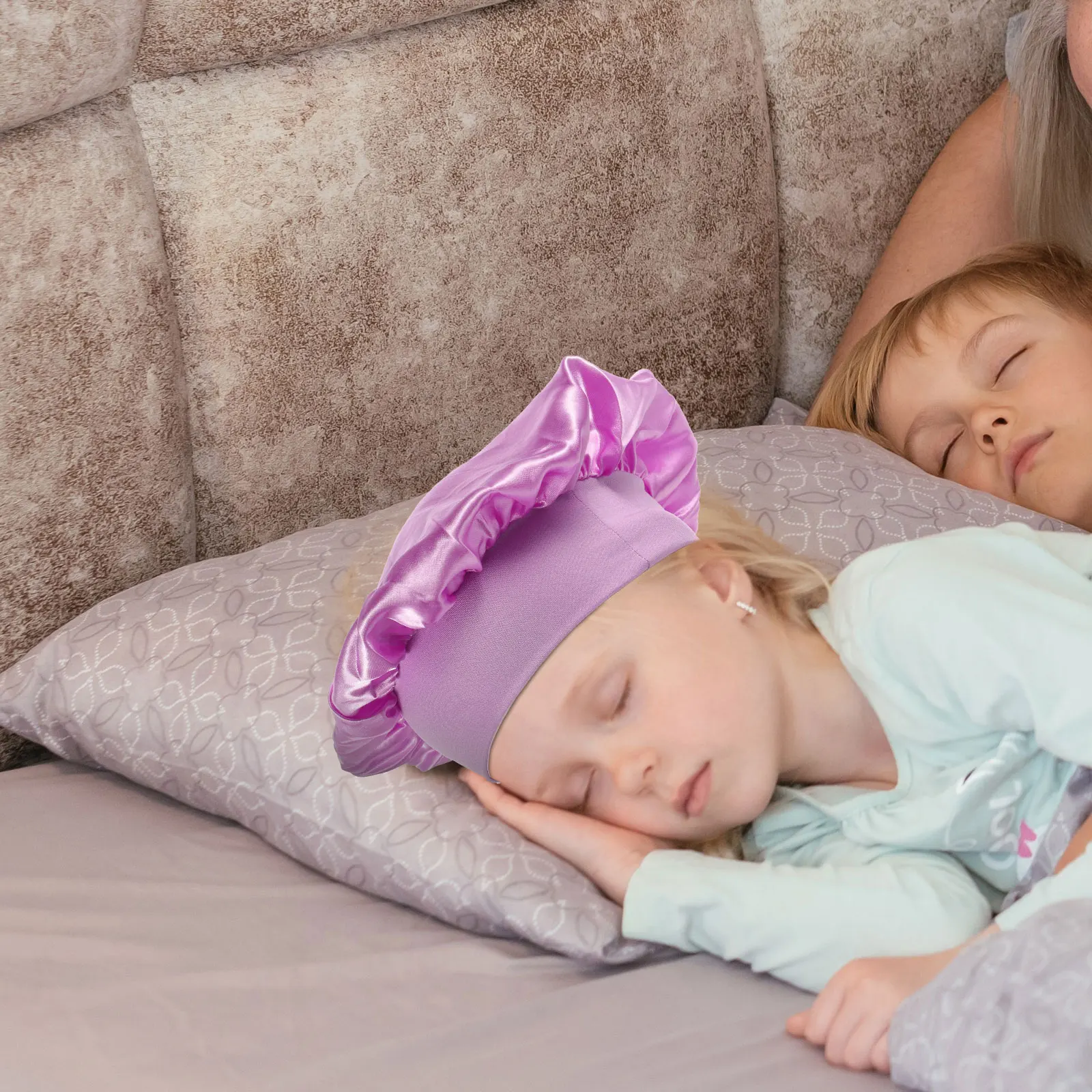 

3pcs Kids Hair Protection Sleeping Caps Night Hat Wide Brim Breathable Comfortable Anti Mash Bonnet for Children