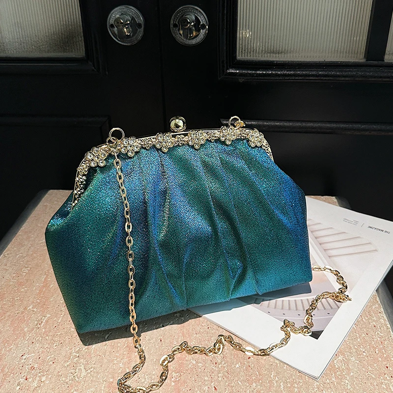 

Шелковые цепочки на плечо в национальном стиле, однотонные сумки с застежкой и принтом, Лидер продаж 2025, сумки для женщин, мягкие швейные женские сумки